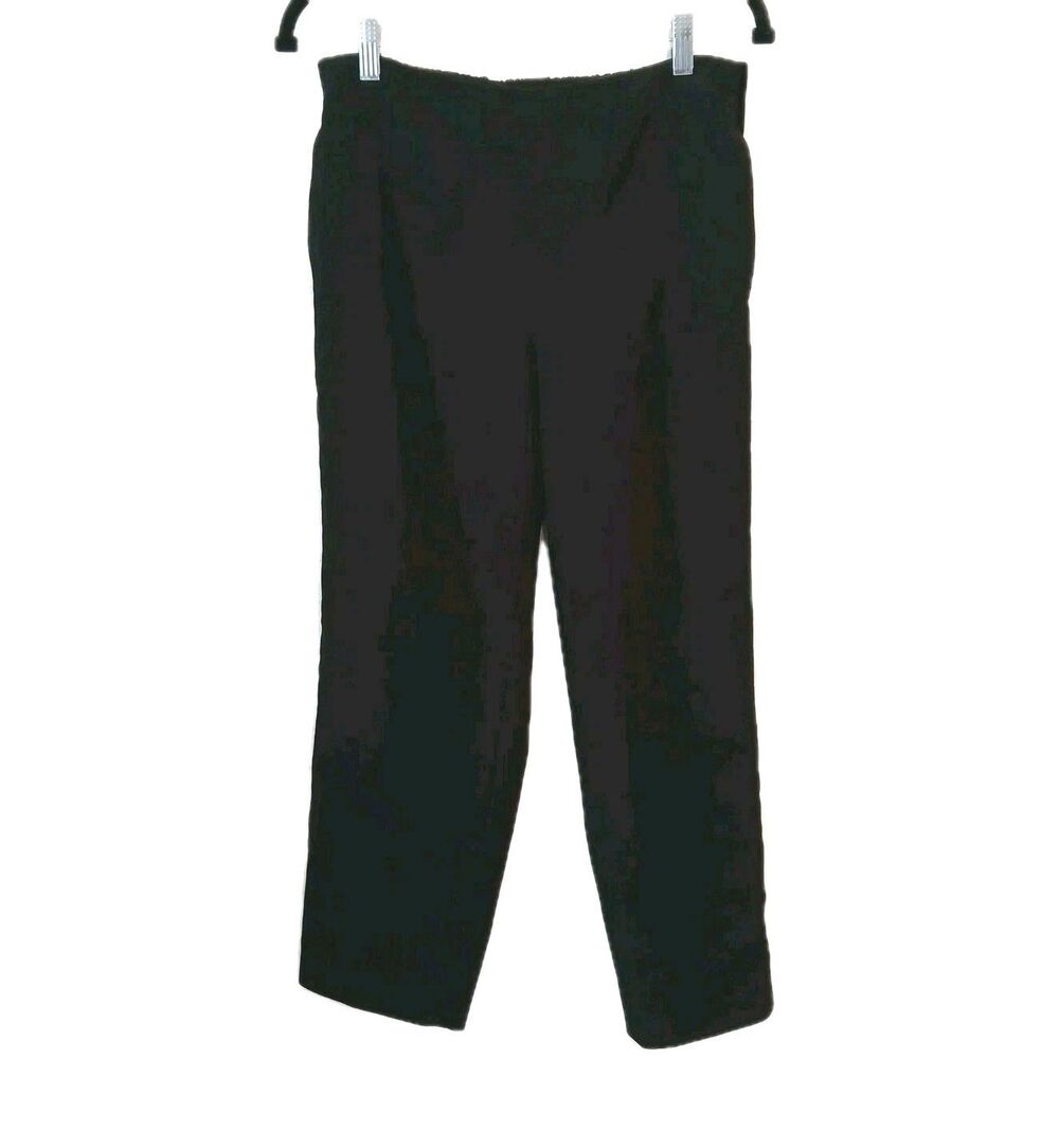 Vince Velvet-Trim Pull-On Pant Black Pants Size Medium Trousers Cropped Luxury